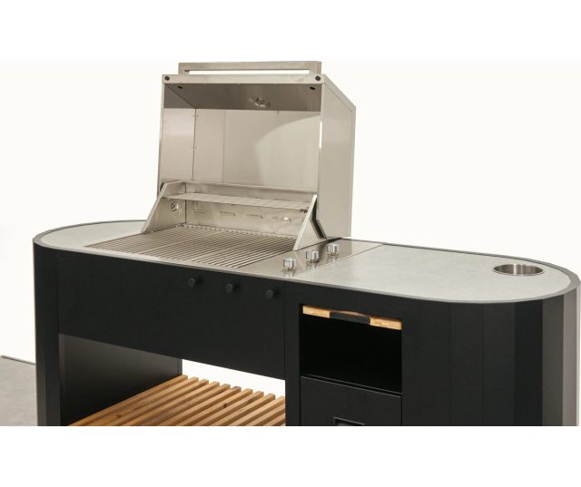 Buitenkeuken met Gas BBQ en Werkblad – Q-boo OVO™ GM