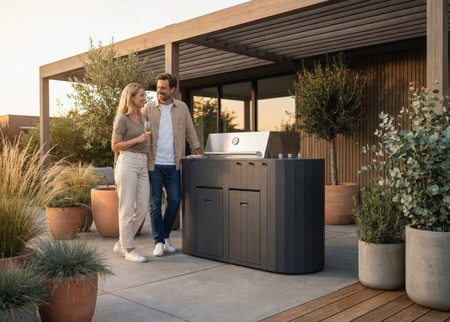 Buitenkeuken gas grill BBQ OVO GS – sfeervolle buitenopstelling