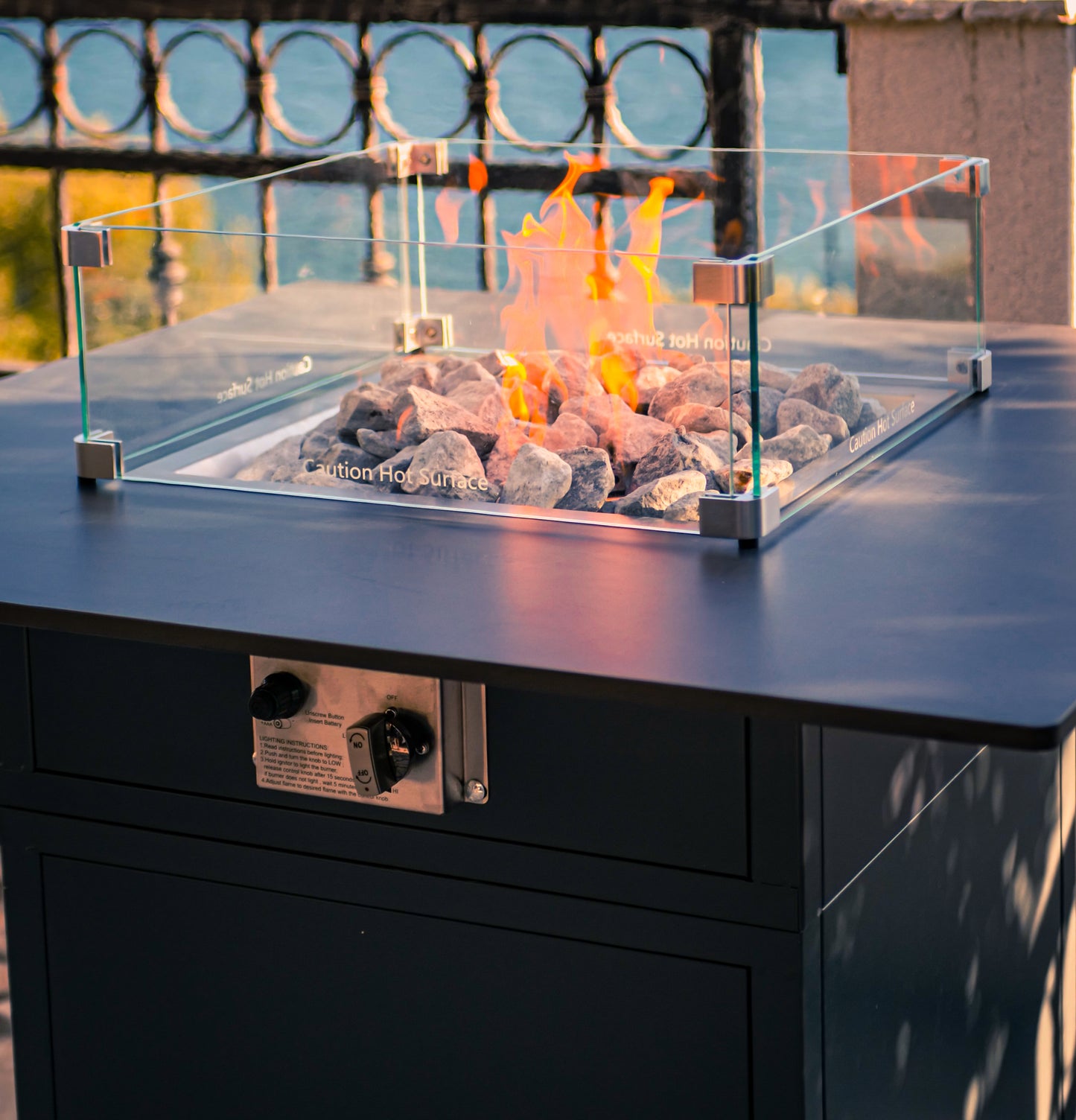 Vuurtafel voor Buiten – Compacte Luxe Gashaard Tafel - Slava