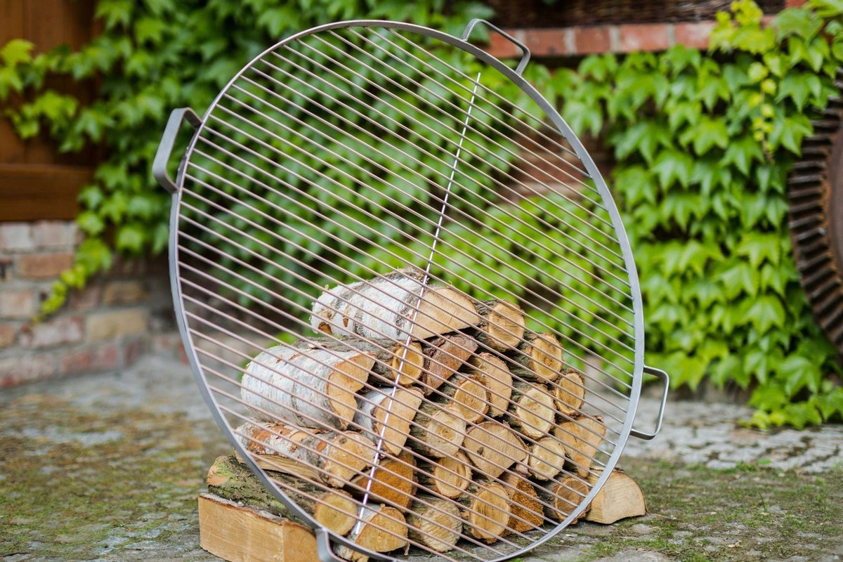 RVS grillrooster 80 cm met 4 handgrepen van CookKing