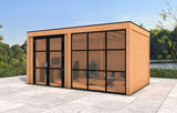 Curacao tuinkantoor bouwpakket 600x300 cm incl. isolatie en binnenvloer Douglas blank YARD Outdoor