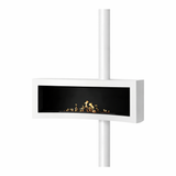 Curve Tube Wit Bio-ethanol Plafondhaard 120 cm – Wild Flame