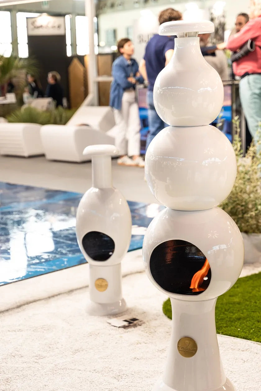 Vrijstaande bio-ethanol haard voor grote ruimte – model BALL – tot 50 m² verwarming