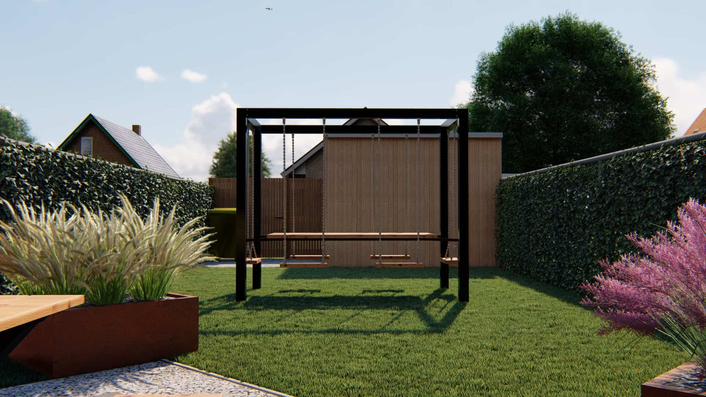 Outdoor Island | PicknickSet | Swing Tafel voor 6 Personen | Douglashout Outdoor Island