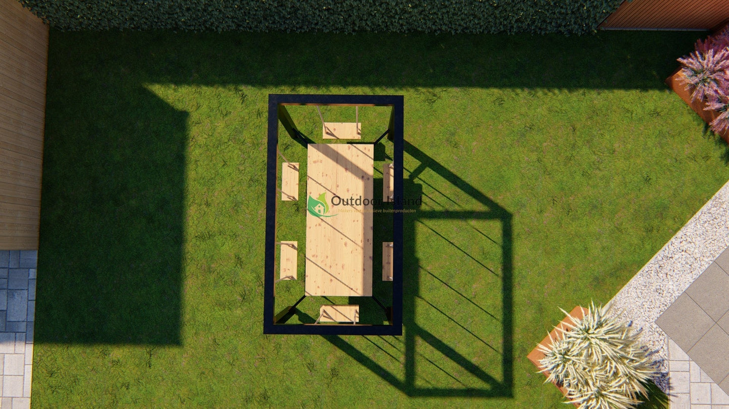 Outdoor Island | PicknickSet | Swing Tafel voor 6 Personen | Douglashout Outdoor Island