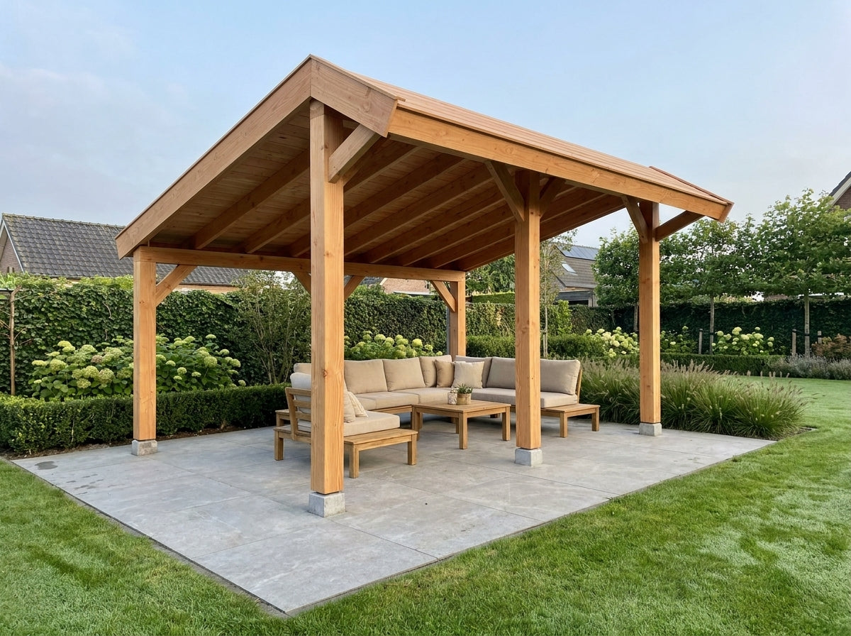 Douglas houten kapschuur Sublime YARD Outdoor 500x300cm