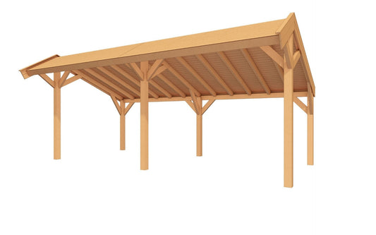 Douglas houten kapschuur Sublime Yard Outdoor 700x300 - Chique Buiten Leven - YARD Outdoor - vrijstaande Douglas overkapping