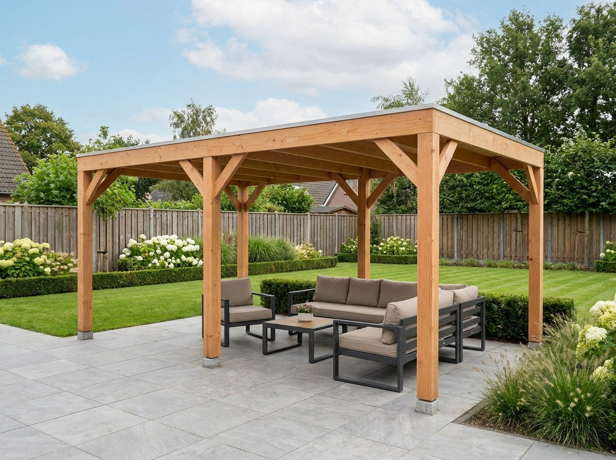 Douglas houten overkapping Cubique YARD Outdoor 400x300 – 52575406162243