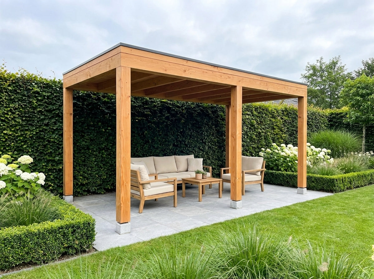 Douglas houten overkapping Cubique YARD Outdoor 500x250 – 52575602966851