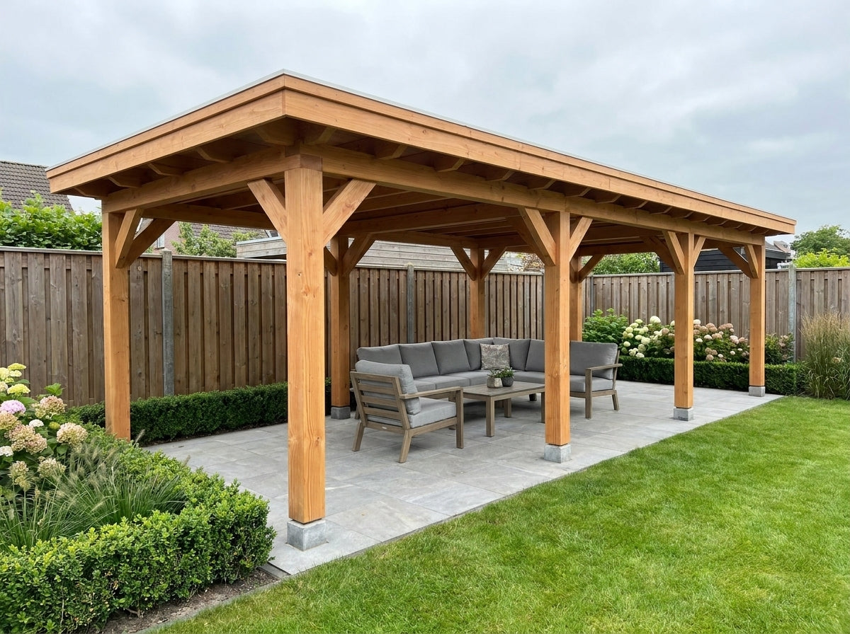 Douglas Houten Overkapping Elegante - Vrijstaand 1100x400 cm – yard