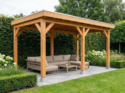 Douglas houten overkapping plat dak Grandiose YARD Outdoor 500x270