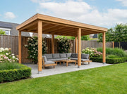 Douglas houten overkapping plat dak Grandiose YARD Outdoor 500x270
