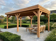 Douglas houten overkapping plat dak Sublime YARD Outdoor 600x300