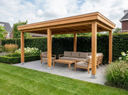 Douglas houten overkapping plat dak Sublime YARD Outdoor 600x300