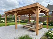 Douglas houten overkapping plat dak Sublime YARD Outdoor 700x350