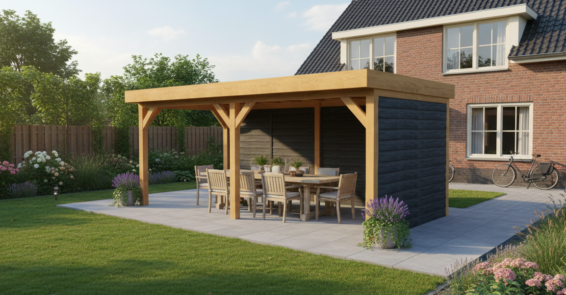 Douglas houten overkapping Sublime – 600x300 | YARD Outdoor – 600x300cm | productfoto