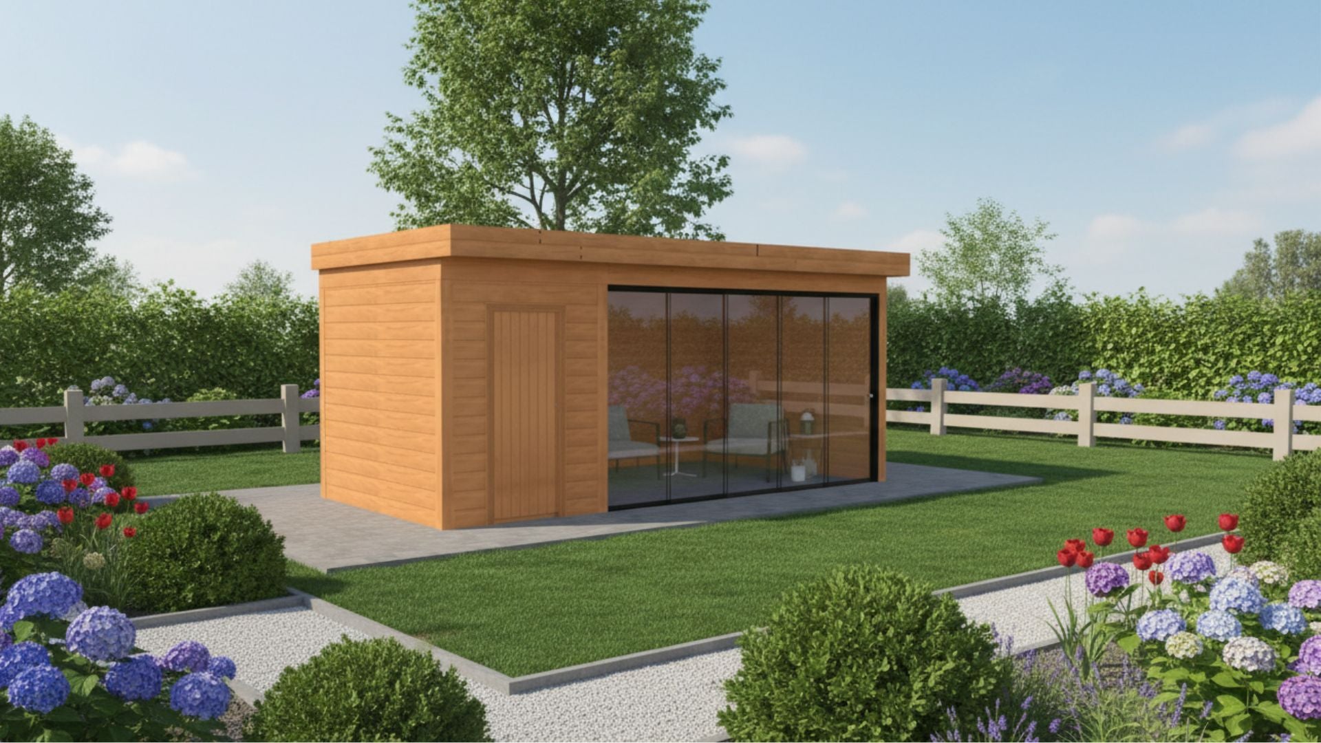 Douglas Overkapping Plat Dak Bouwpakket – Op Maat Gemaakt | 620x325 cm