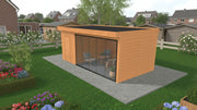 Douglas Overkapping Plat Dak Bouwpakket – Op Maat Gemaakt | 620x325 cm
