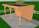 Douglas houten overkapping plat dak Grandiose YARD Outdoor 500x270 - Met Zweeds rabat wanden