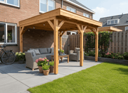 Douglas houten overkapping plat dak Sublime YARD Outdoor 400x400