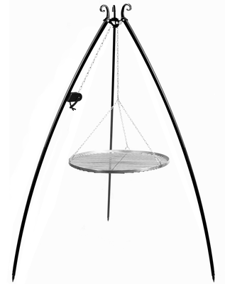 Driepoot barbecue 200 cm met lier en RVS grillrooster 60 cm | CookKing