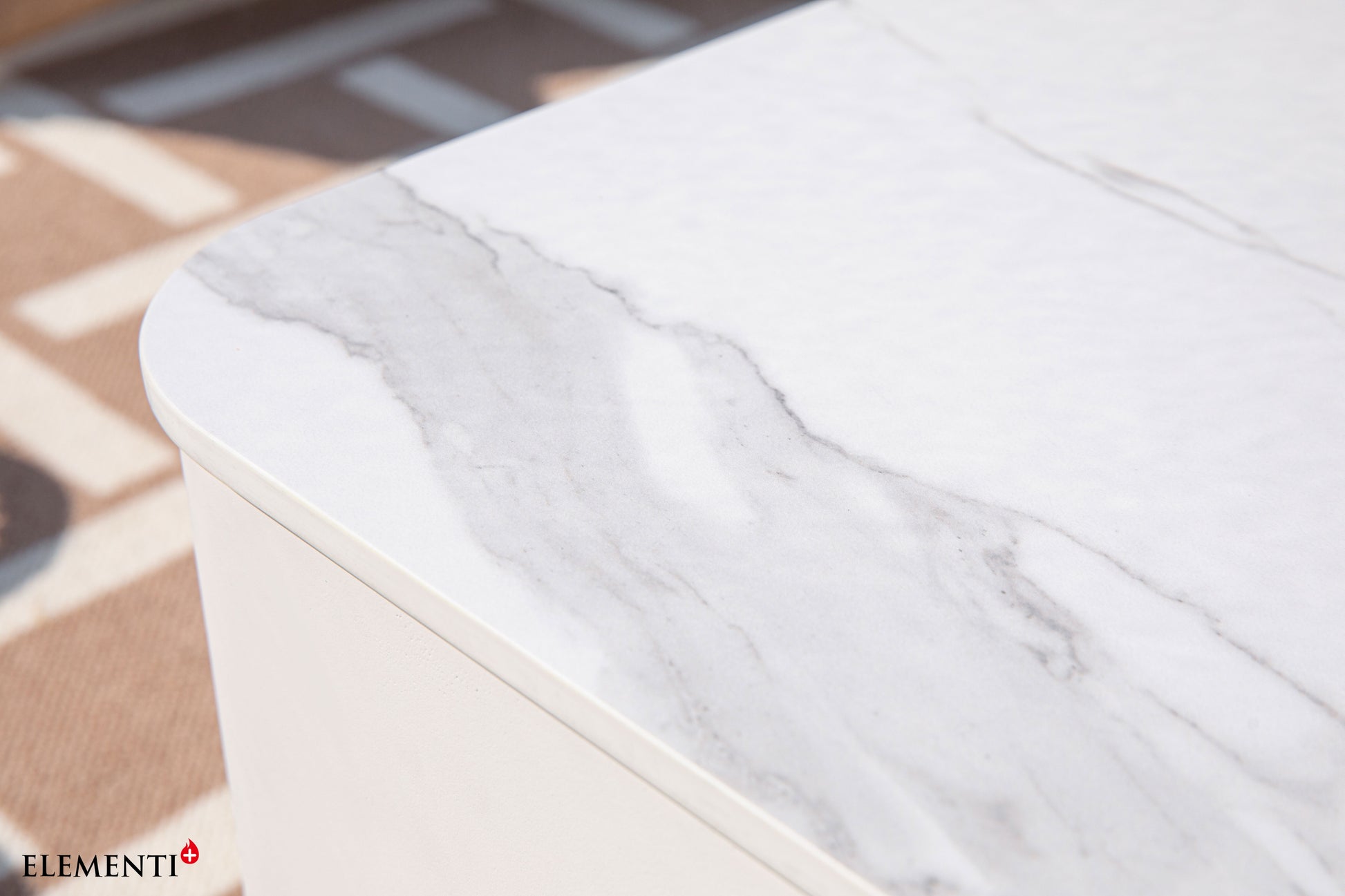 Elementi Annecy Bianco White – marmerlook porselein detail