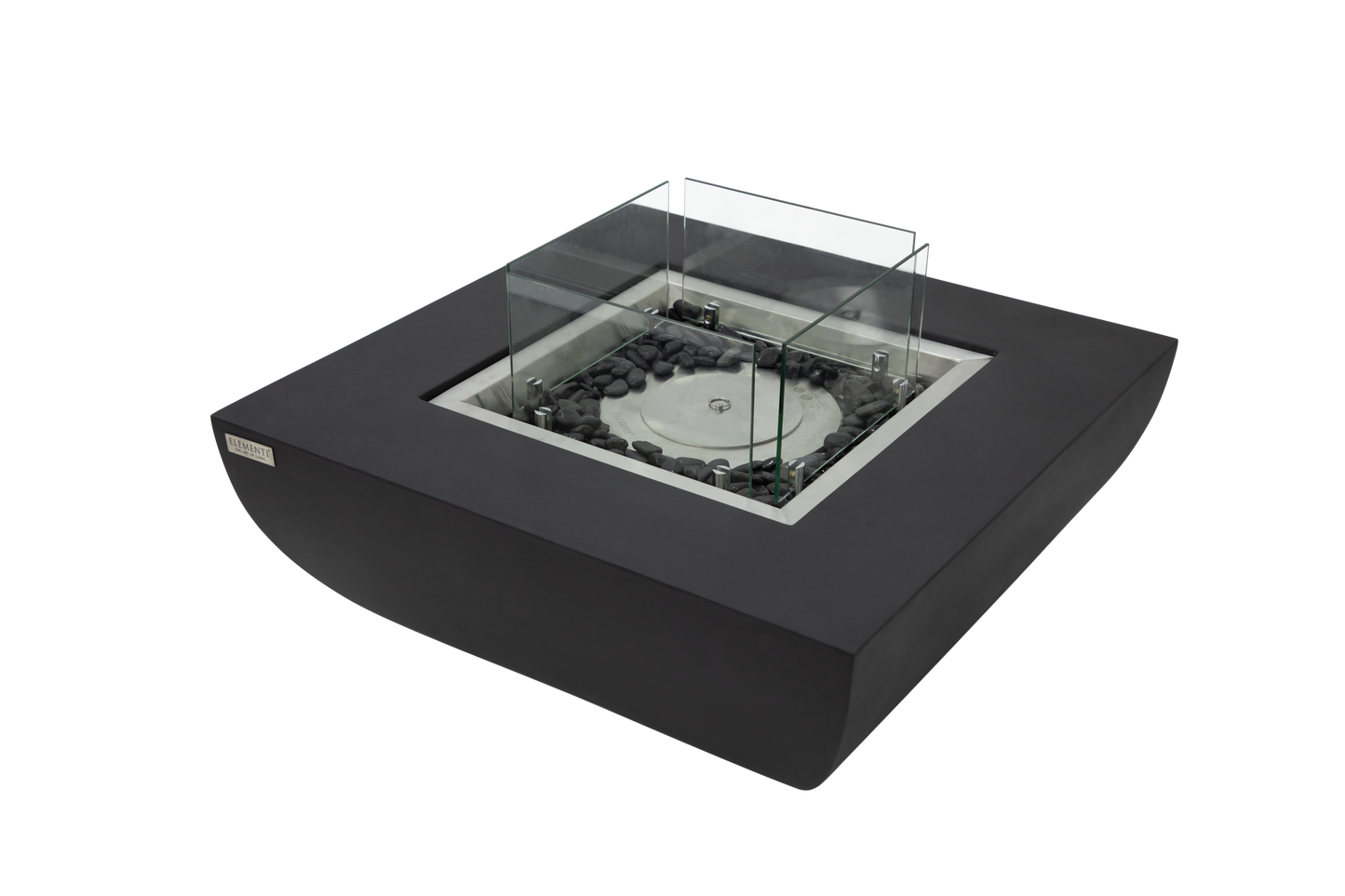 Elementi Aurora Matte Black bio-ethanol vuurtafel als productbeeld