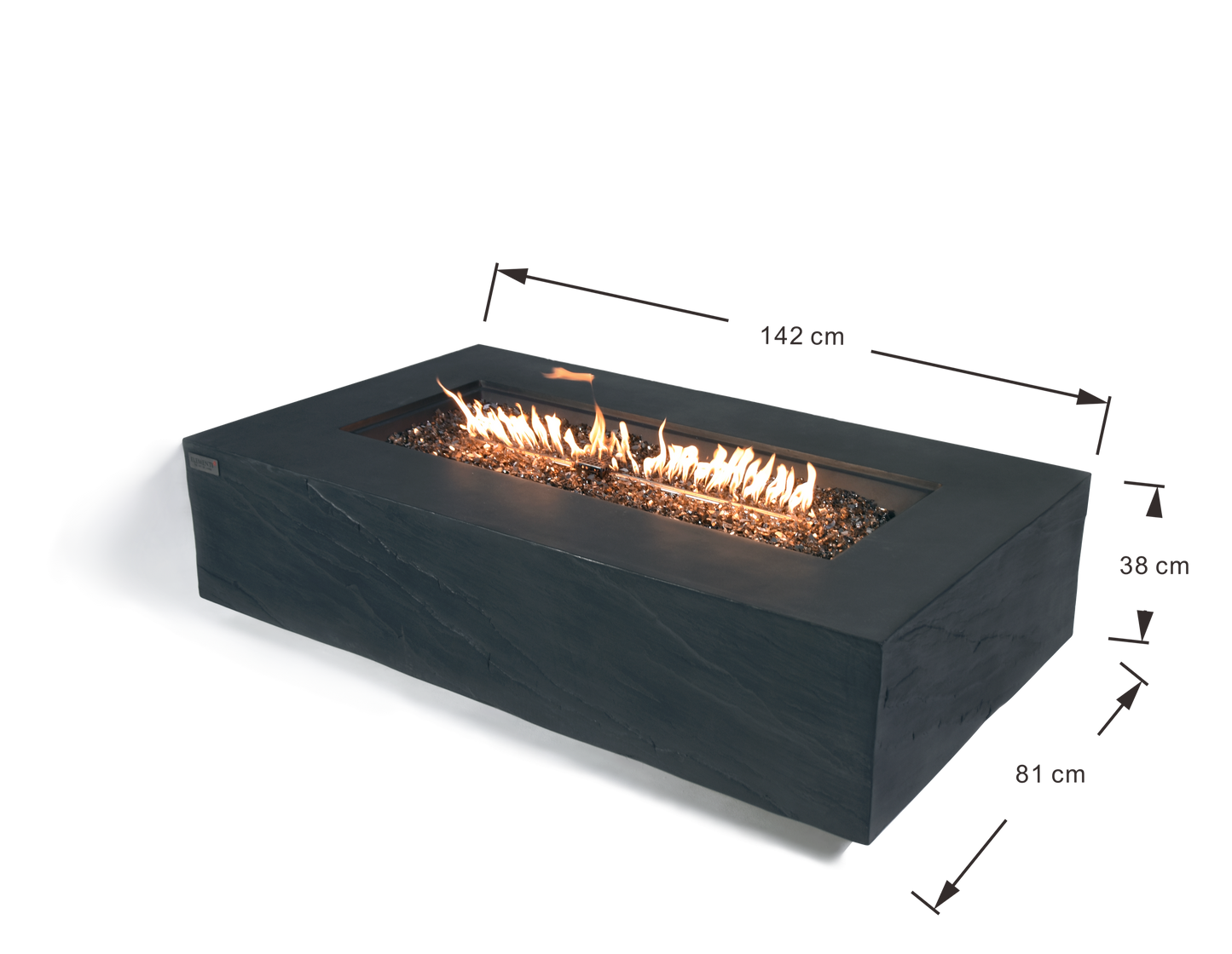 Elementi Cape Town Slate Black – afmetingen
