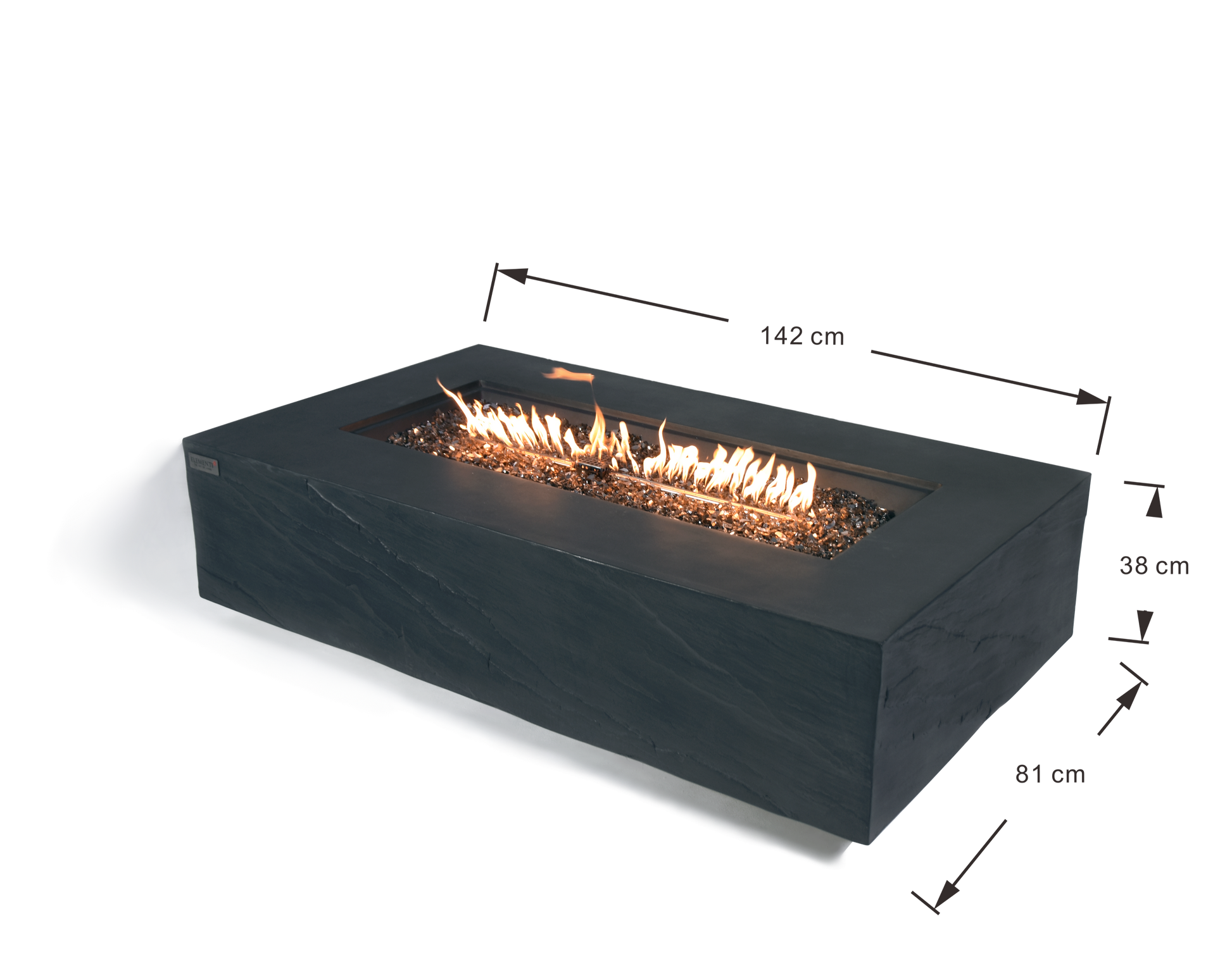 Elementi Cape Town Slate Black – afmetingen