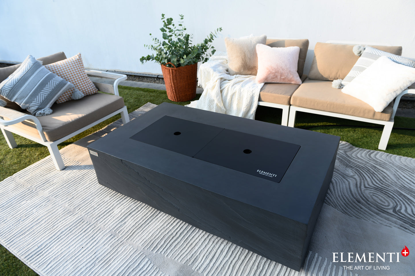 Elementi Cape Town Slate Black – meegeleverd branderdeksel