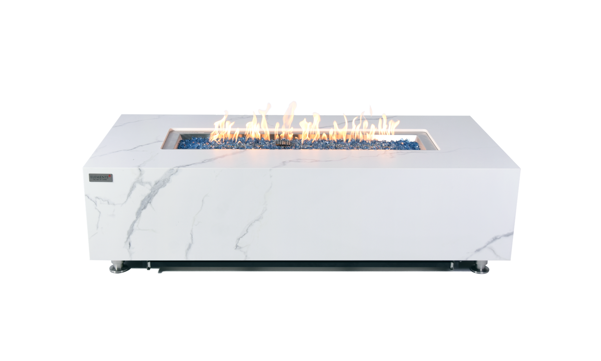 Elementi Carrara Bianco White – product met vlam