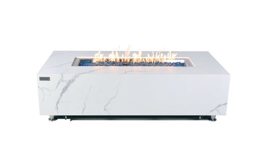 Elementi Carrara Bianco White – product met vlam