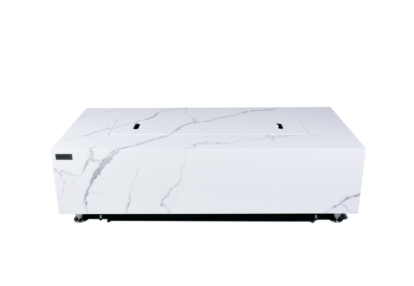 Elementi Carrara Bianco White – meegeleverd deksel op gesloten tafel