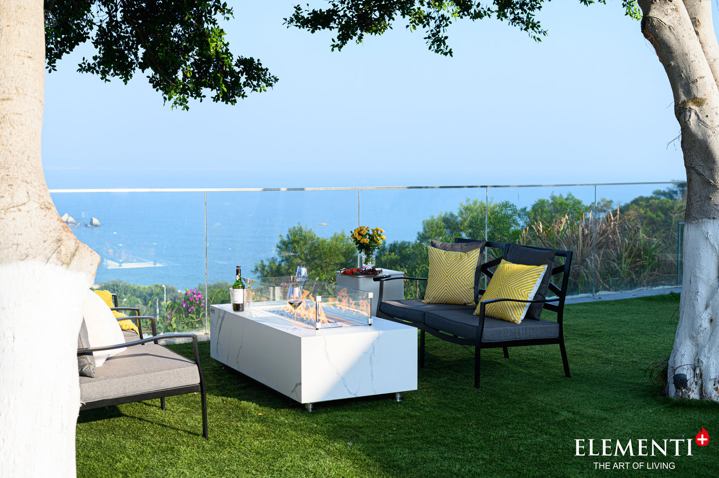 Elementi Carrara Bianco White – brede buitenopstelling met deksel
