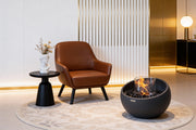 Elementi Firenze bio-ethanol vuurschaal Slate Black met vlam