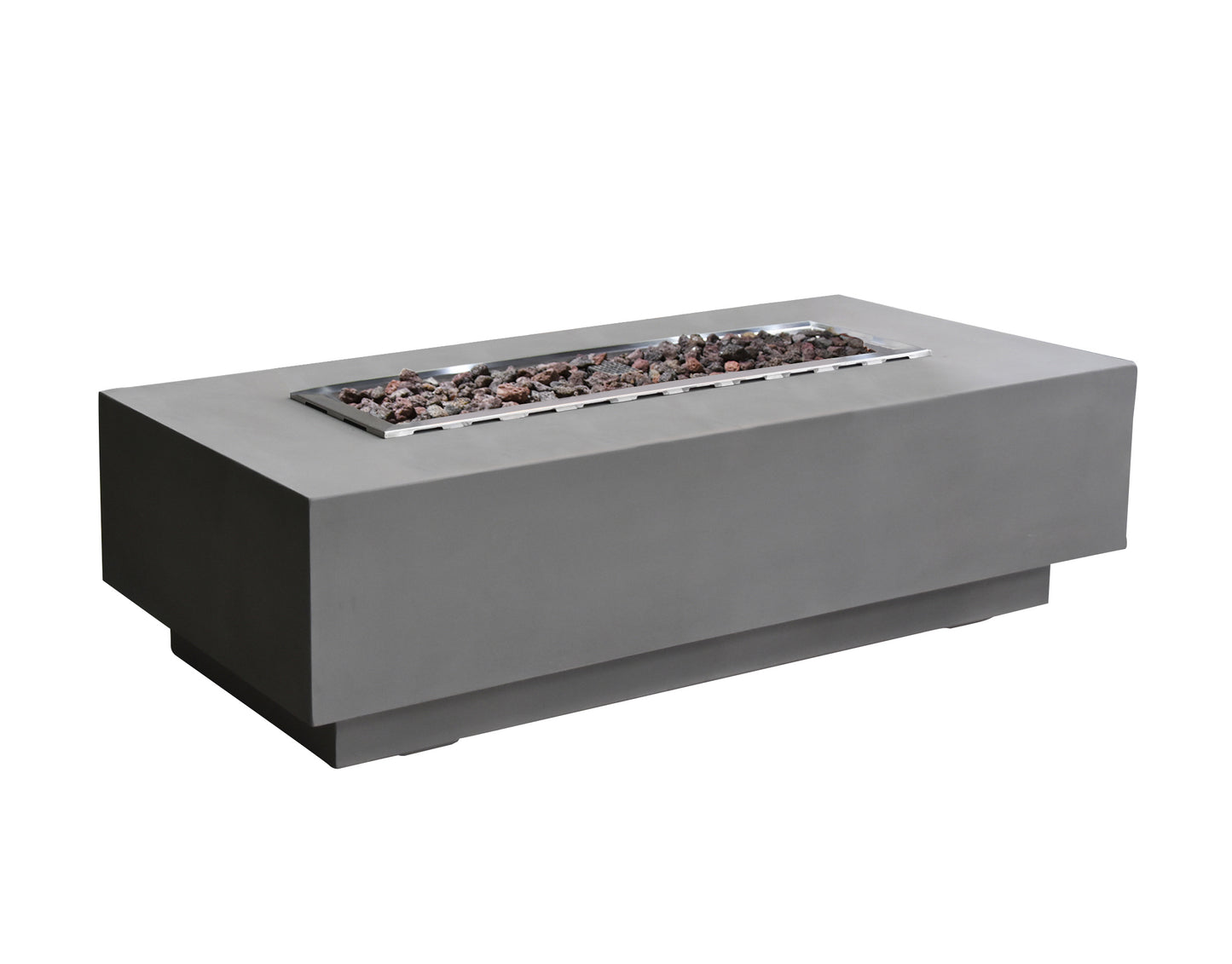 Elementi Granville Light Grey rechthoekige vuurtafel zonder vlam