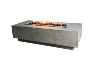 Elementi Granville Light Grey rechthoekige vuurtafel op gas met lineaire vlam