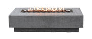 Elementi Hampton Light Grey rechteckiger Gas-Feuertisch mit linearer Flamme