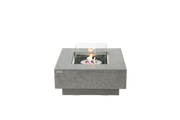 Elementi Manhattan bio-ethanol vuurtafel Space Grey met vlam