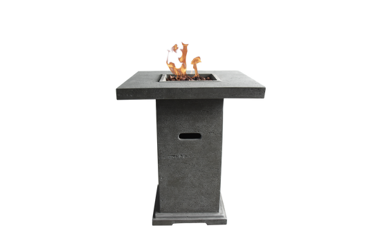 Elementi Montreal Light Grey hoge vuurtafel op gas met centrale vlam