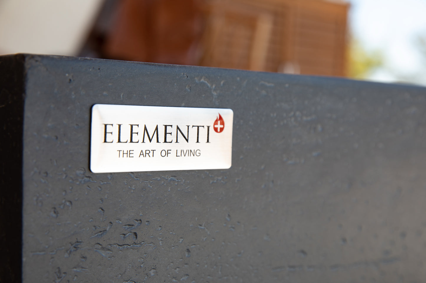 Elementi Positano Dark Grey – materiaal en merkdetail