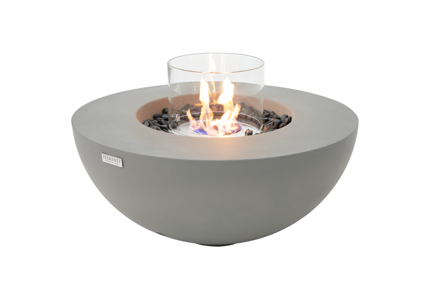 Elementi Roca bio-ethanol vuurtafel in Space Grey met vlammenspel