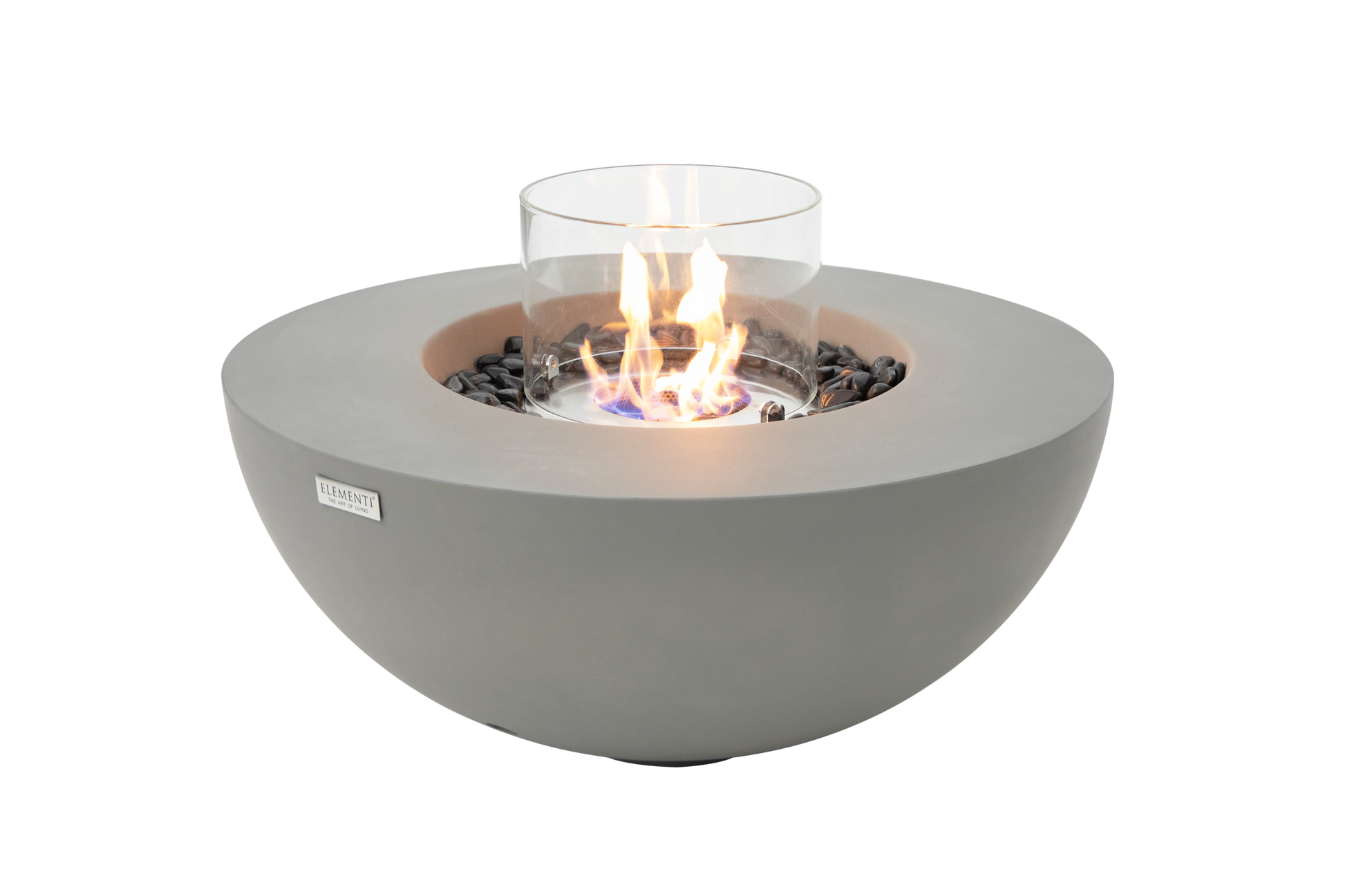 Elementi Roca bio-ethanol vuurtafel in Space Grey met vlammenspel