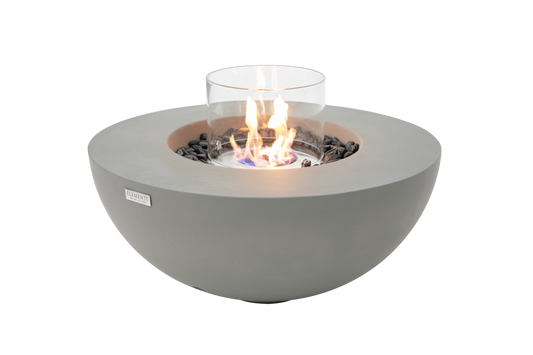 Elementi Roca bio-ethanol vuurtafel in Space Grey met vlammenspel