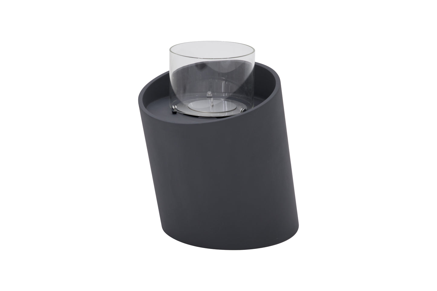 Elementi Torre Medium Slate Black met glazen windscherm als productbeeld