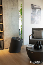 Elementi Torre Medium vrijstaande bio-ethanol vuurkolom in Slate Black