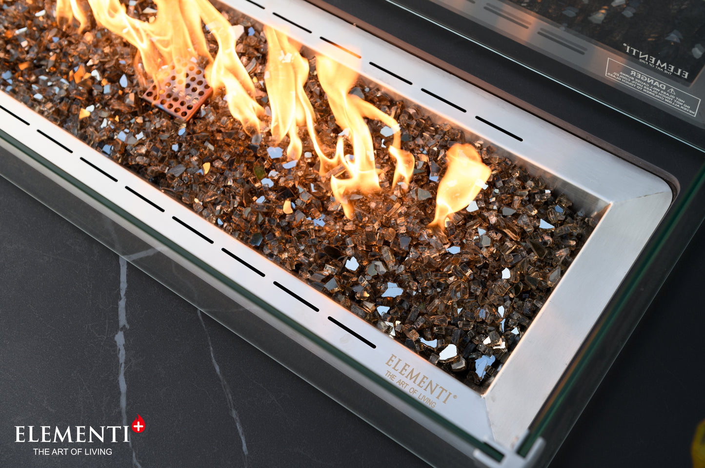 Elementi Valencia Bulgaria Black – burner/flame detail