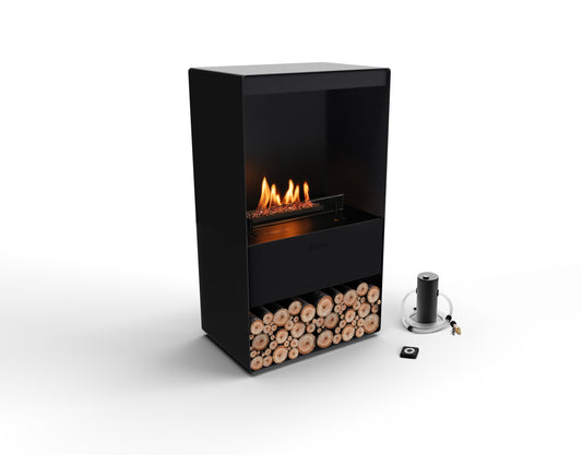 De Senso Bioethanol Kachel van Planika als stijlvolle blikvanger in een modern interieur – innovatieve verwarming zonder schoorsteen of rookafvoer.