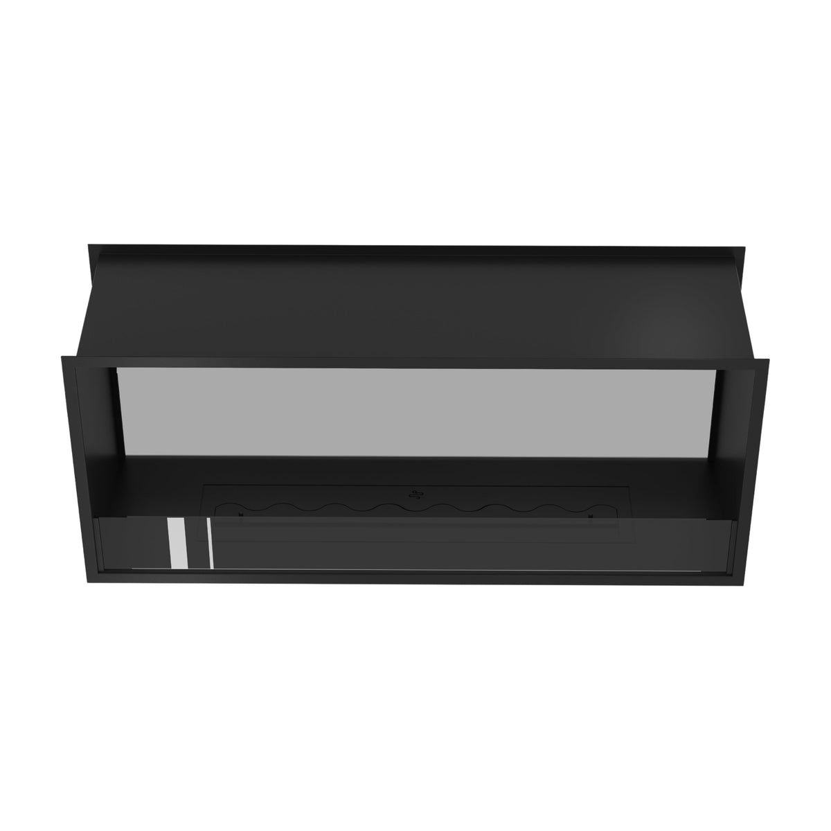 Wild Flame Fame bio-ethanol doorkijkhaard enkel volle glas 120 cm – sfeerfoto
