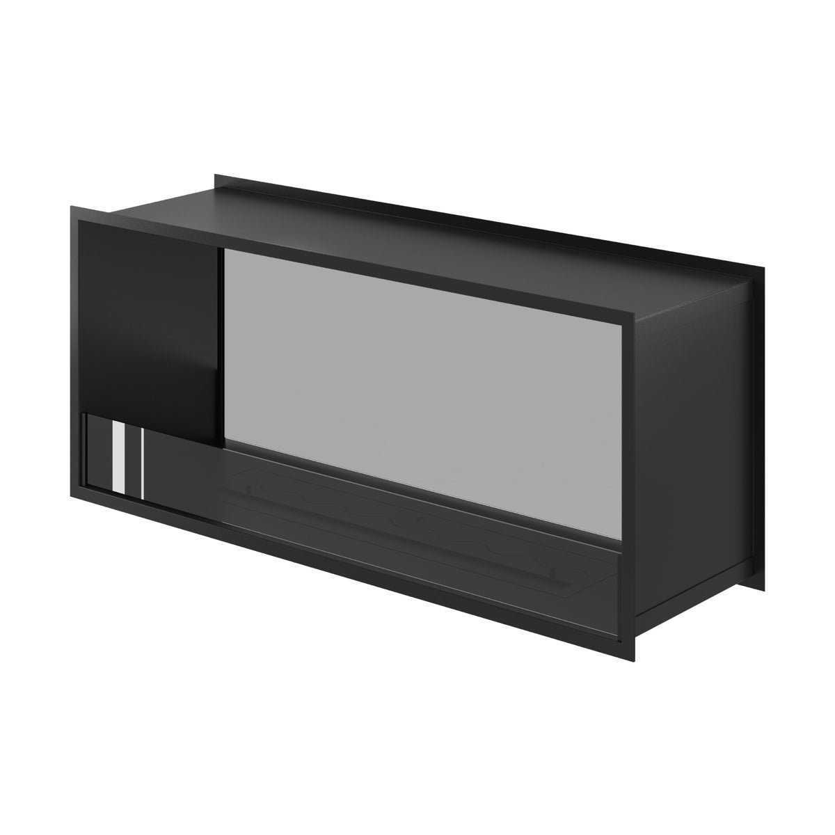 Wild Flame Fame bio-ethanol doorkijkhaard enkel volle glas 120 cm – sfeerfoto